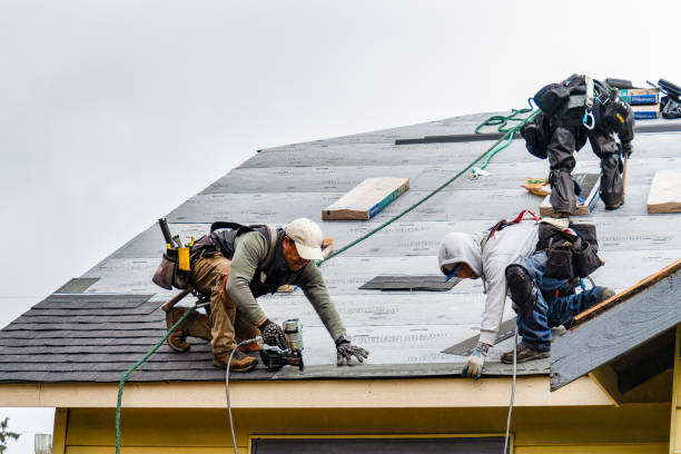 Professional Gutter Installation technician working in Beaver Falls, PA